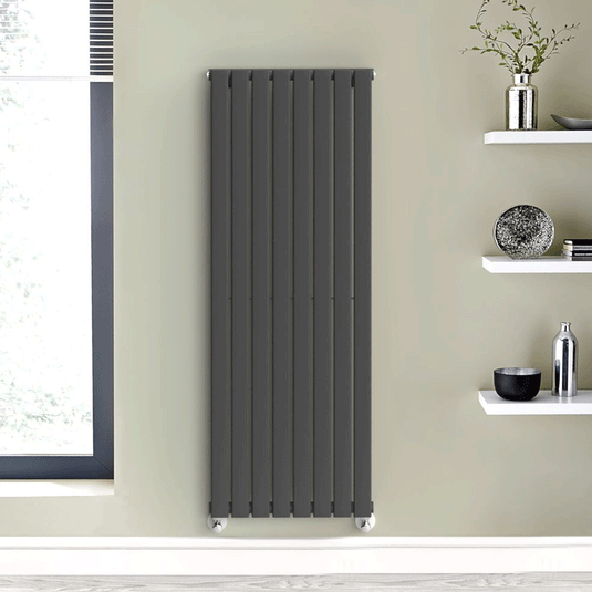 Kartell Boston Designer Radiator 1600mm H x 550mm W - Anthracite - Envy Bathrooms Ltd