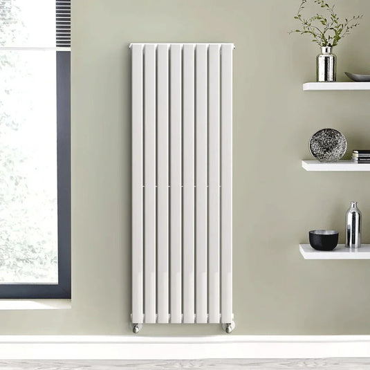 Kartell Boston Designer Radiator 1600mm H x 550mm W - White - Envy Bathrooms Ltd