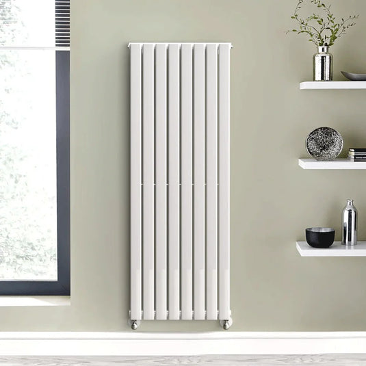 Kartell Boston Designer Radiator 1600mm H x 550mm W - White - Envy Bathrooms Ltd
