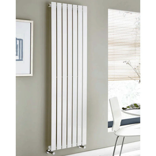 Kartell Boston Designer Radiator 1800mm H x 550mm W - White - Envy Bathrooms Ltd