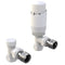 Kartell K-Design Thermostatic Angled Radiator Valves Pair | White | WT-TRV301A