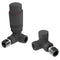 Kartell K-Design Thermostatic Corner Radiator Valves Pair | Anthracite | AN-TRV101C