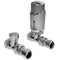 Kartell K-Design Thermostatic Straight Radiator Valves Pair | Chrome | CRTRV201S