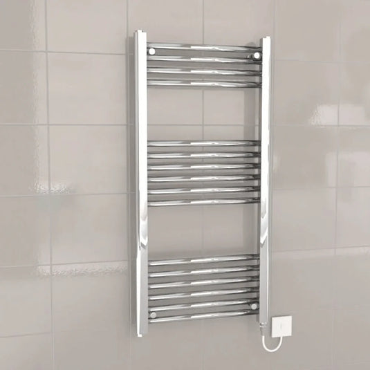 Kartell K-Rad Electric Straight Heated Towel Rail 1000mm H x 500mm W - Chrome - Envy Bathrooms Ltd