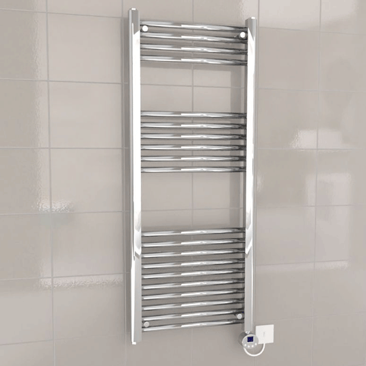 Kartell K-Rad Thermostatic Electric Straight Heated Towel Rail 1200mm H x 500mm W - Chrome - Envy Bathrooms Ltd