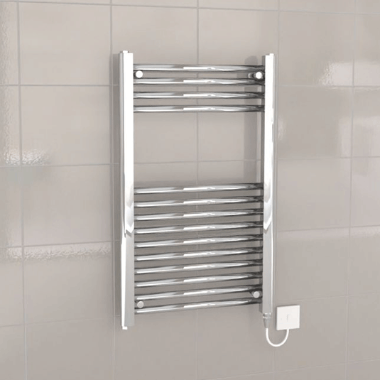 Kartell K-Rad Electric Straight Heated Towel Rail 800mm H x 500mm W - Chrome - Envy Bathrooms Ltd