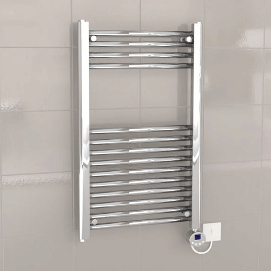 Kartell K-Rad Thermostatic Electric Straight Heated Towel Rail 800mm H x 500mm W - Chrome - Envy Bathrooms Ltd