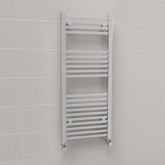 Kartell K Squared Designer Towel Rail 1200mm H x 500mm W - Chrome - Envy Bathrooms Ltd
