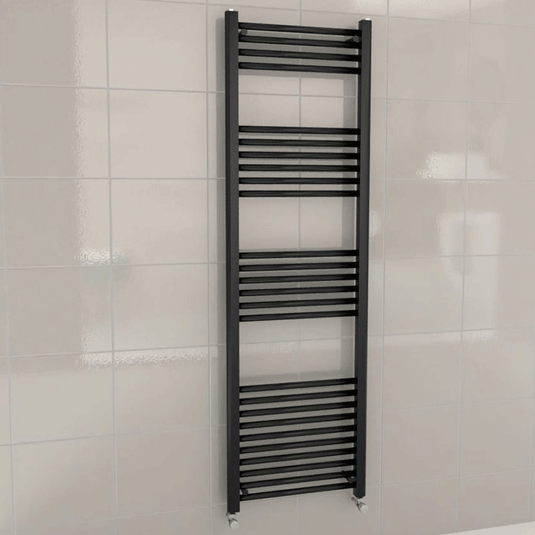 Kartell K-Rail Vertical Straight Heated Towel Rail 1600mm H x 500mm W - Black - Envy Bathrooms Ltd