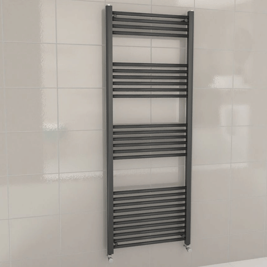 Kartell K-Rail Vertical Straight Heated Towel Rail 1600mm H x 600mm W - Anthracite - Envy Bathrooms Ltd