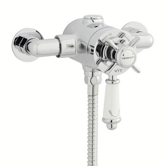 Kartell Klassique Exposed Thermostatic Shower Valve - Chrome - Envy Bathrooms Ltd