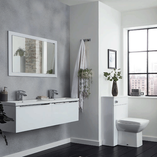 Kartell Kore Back to Wall WC Unit 500mm Wide - Gloss White - Envy Bathrooms Ltd