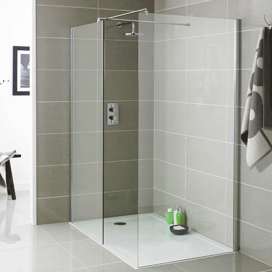 Kartell KV8 Wet Room Glass Panel 1200mm Wide - 8mm Glass - Envy Bathrooms Ltd