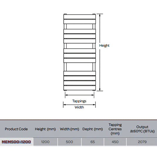 Kartell Memphis Designer Towel Rail 1200mm H x 500mm W - Chrome - Envy Bathrooms Ltd