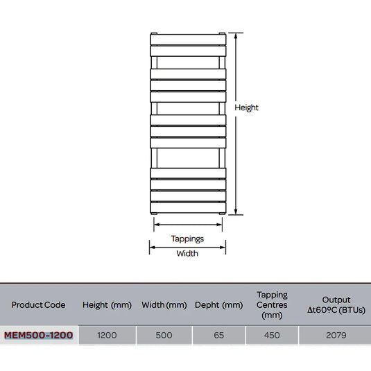 Kartell Memphis Designer Towel Rail 1200mm H x 500mm W - Chrome - Envy Bathrooms Ltd