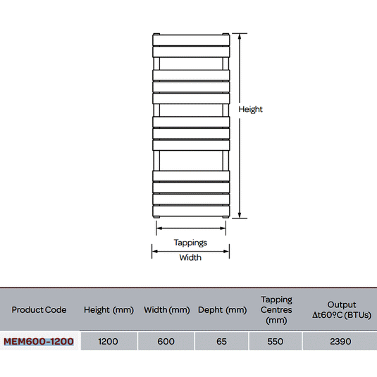 Kartell Memphis Designer Towel Rail 1200mm H x 600mm W - Chrome - Envy Bathrooms Ltd