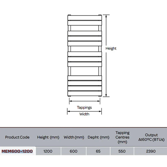 Kartell Memphis Designer Towel Rail 1200mm H x 600mm W - Chrome - Envy Bathrooms Ltd