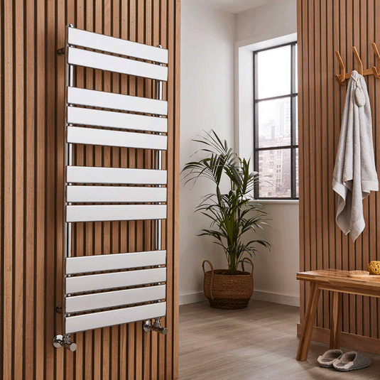 Kartell Memphis Designer Towel Rail 1200mm H x 500mm W - Chrome - Envy Bathrooms Ltd