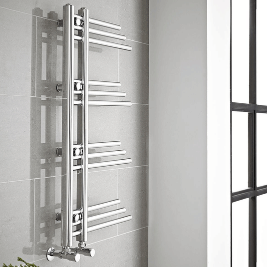 Kartell New York Designer Heated Towel Rail 900mm H x 500mm W - Chrome - Envy Bathrooms Ltd