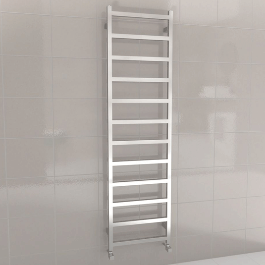 Kartell Connecticut Designer Heated Towel Rail 1800mm H x 500mm W - Polished Stainless Steel - Envy Bathrooms Ltd