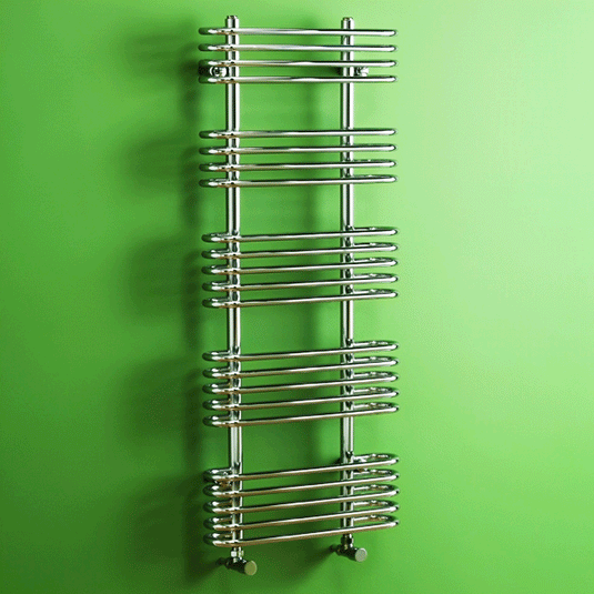 Kartell Oakland Designer Heated Towel Rail 1180mm H x 500mm W - Chrome - Envy Bathrooms Ltd