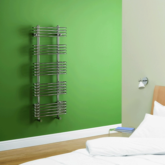 Kartell Oakland Designer Heated Towel Rail 1180mm H x 500mm W - Chrome - Envy Bathrooms Ltd