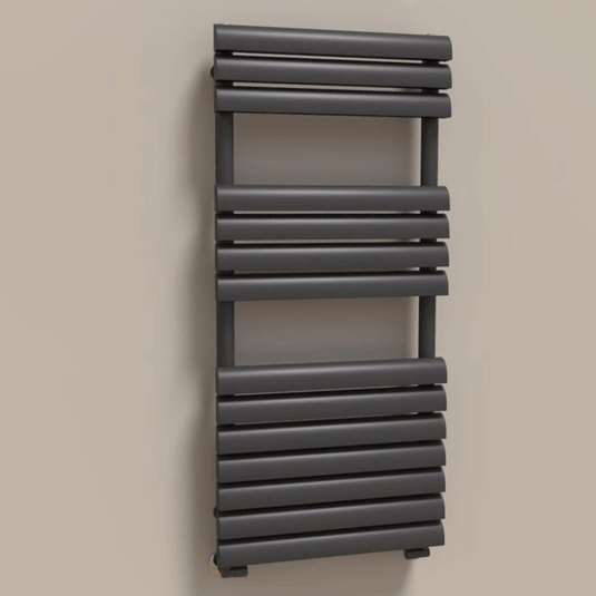 Kartell Venetian Designer Heated Towel Rail 1100mm H x 500mm W - Matt Anthracite - Envy Bathrooms Ltd