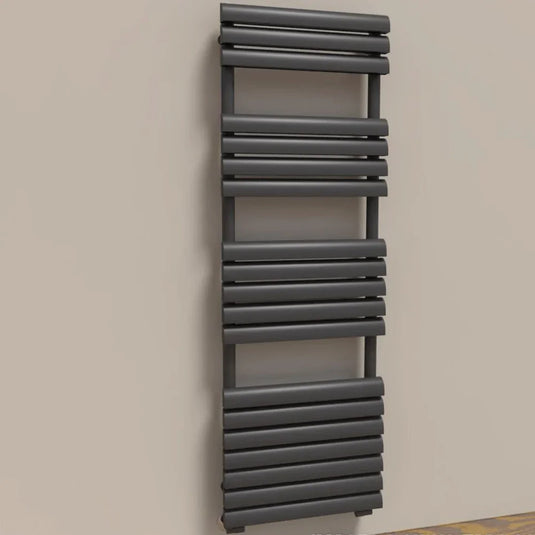 Kartell Venetian Designer Heated Towel Rail 1500mm H x 500mm W - Matt Anthracite - Envy Bathrooms Ltd
