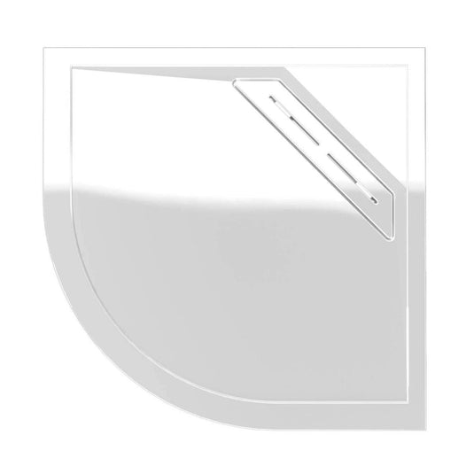 Kudos Connect 2 1000 x 1000mm Quadrant Shower Tray with waste - White - Envy Bathrooms Ltd