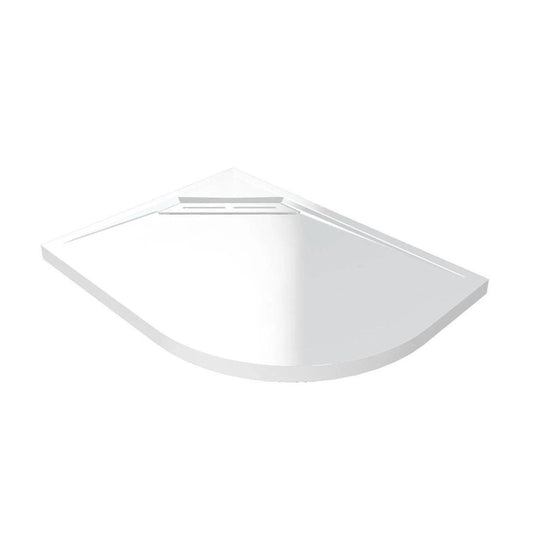 Kudos Connect 2 1000 x 800mm Anti-slip Offset Quadrant Shower Tray (LH) with waste - White - Envy Bathrooms Ltd