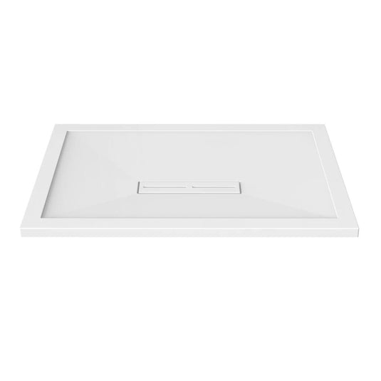 Kudos Connect 2 1000 x 800mm Anti-slip Rectangle Shower Tray with waste - White - Envy Bathrooms Ltd