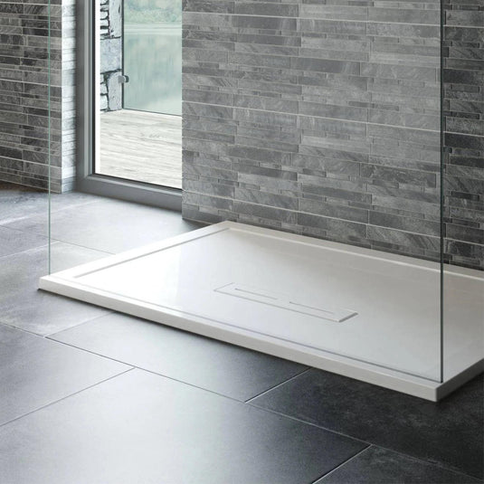 Kudos Connect 2 1000 x 800mm Anti-slip Rectangle Shower Tray with waste - White - Envy Bathrooms Ltd