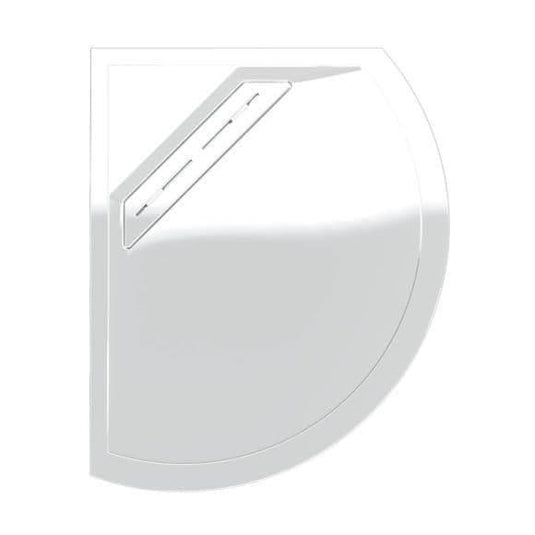 Kudos Connect 2 1000 x 800mm Offset Quadrant Slimline Shower Tray with waste (RH) - White - Envy Bathrooms Ltd