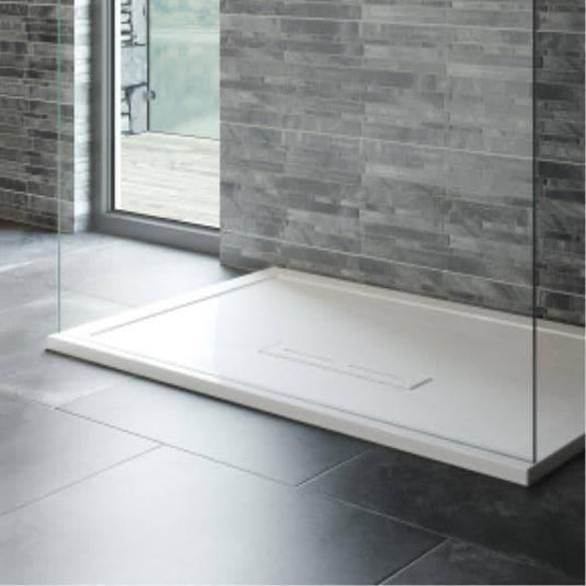 Kudos Connect 2 1000 x 800mm Rectangular Slimline Shower Tray with waste - White - Envy Bathrooms Ltd
