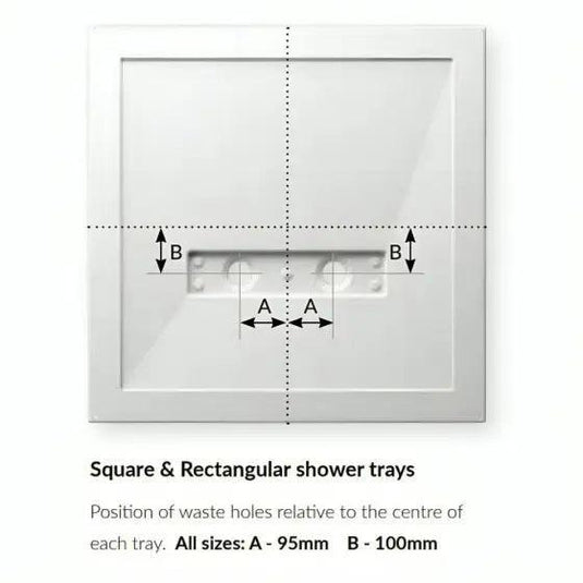 Kudos Connect 2 1000 x 900mm Slate Rectangle Shower Tray with waste - Grey - Envy Bathrooms Ltd