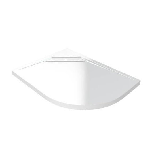 Kudos Connect 2 1200 x 900mm Offset Quadrant Shower Tray Slimline (LH) with waste - White - Envy Bathrooms Ltd