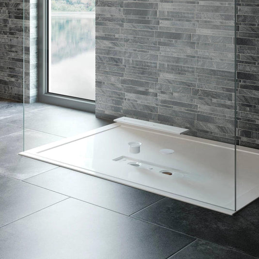 Kudos Connect 2 1300 x 800mm Rectangle Shower Tray with waste - White - Envy Bathrooms Ltd