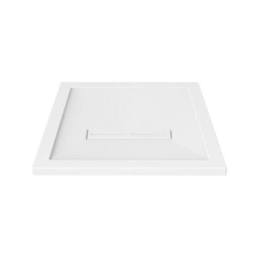 Kudos Connect 2 800 x 800mm Square Slimline Shower Tray with waste - White - Envy Bathrooms Ltd