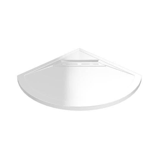 Kudos Connect 2 910 x 910mm Quad Curved Slimline Shower Tray with waste - White - Envy Bathrooms Ltd