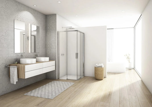 Kudos Divera 1000 x 1000mm Sliding Corner Entry Door - Chrome - K22SE2B1005007-0001 - Envy Bathrooms Ltd