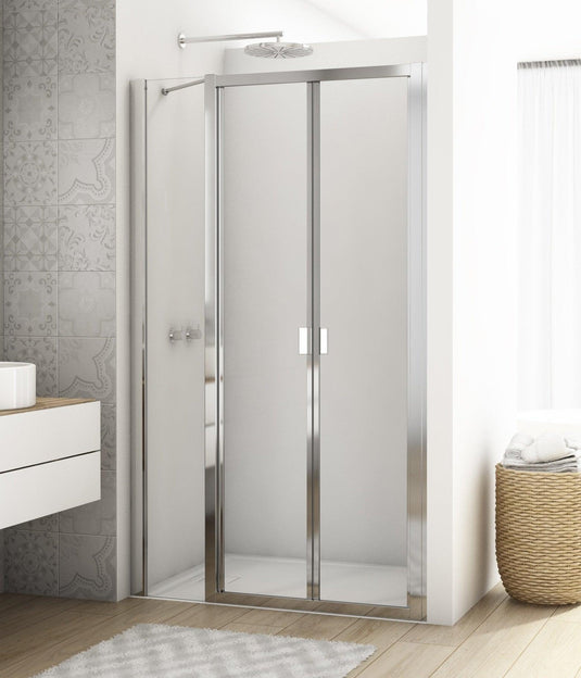 Kudos Divera 1000mm Bi-Fold Door - Chrome - K22K1005007-0001 - Envy Bathrooms Ltd