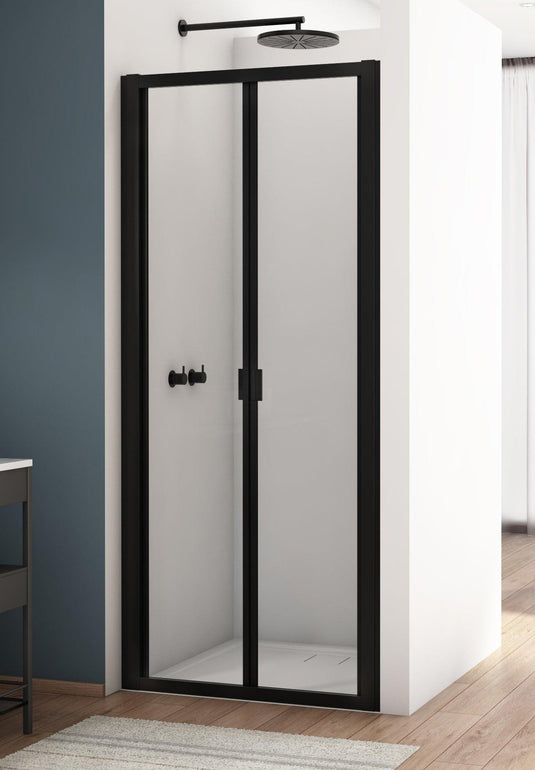 Kudos Divera 1000mm Bi-Fold Door - Matt Black - K22K1000607-0001 - Envy Bathrooms Ltd