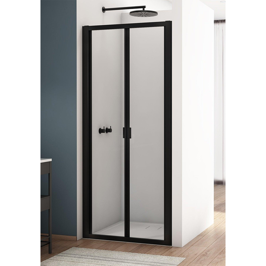 Kudos Divera 1000mm Bi-Fold Door - Matt Black - K22K1000607-0001