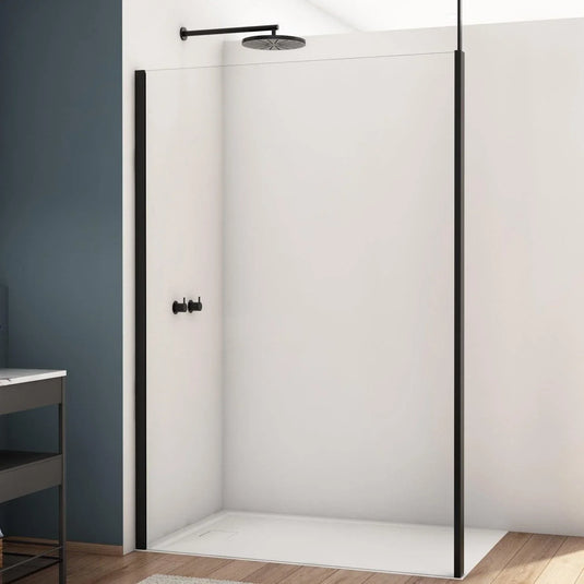 Kudos Divera 1200mm Wetroom Panel - Matt Black (excl. wall profile) - K22F11200607-0001 - Envy Bathrooms Ltd