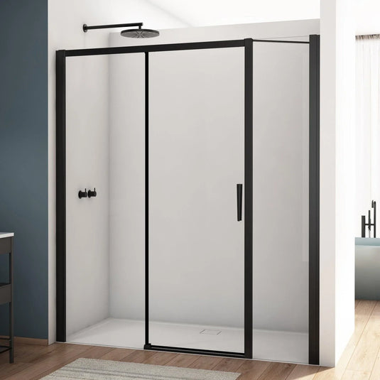Kudos Divera 1400mm Sliding Door - Matt Black - K22S2B1400607-0001 - Envy Bathrooms Ltd