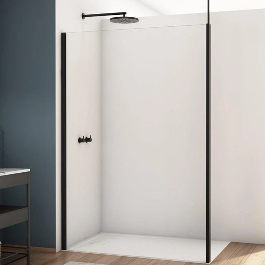 Kudos Divera 1400mm Wetroom Panel - Matt Black (excl. wall profile) - K22F11400607-0001 - Envy Bathrooms Ltd