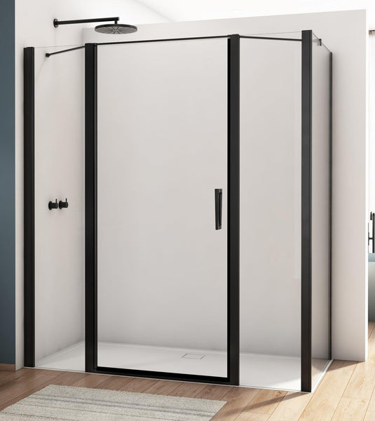 Kudos Divera 200mm Inline Panel - Matt Black - K22FF0200607-0001 - Envy Bathrooms Ltd