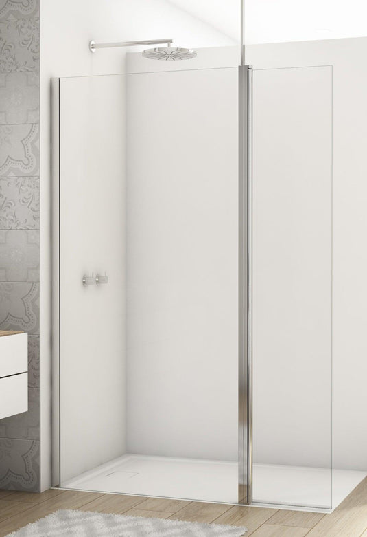 Kudos Divera 400mm Pivot Deflector Panel - Chrome - K22BTK304005007-0001 - Envy Bathrooms Ltd