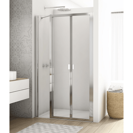 Kudos Divera 900mm Bi-Fold Door - Chrome - K22K0905007-0001 - Envy Bathrooms Ltd