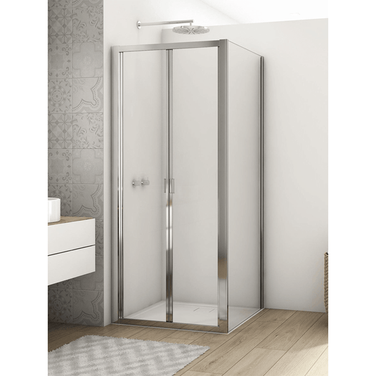 Kudos Divera 900mm Bi-Fold Door - Chrome - K22K0905007-0001 - Envy Bathrooms Ltd